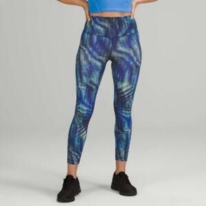 Lululemon Shapeshifter Flux Blue Multi 28" Foil Wunder Train High-Rise Tight 4